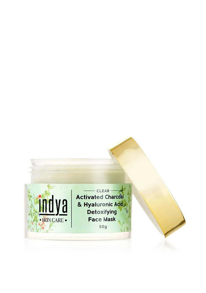 Indya Activated Charcoal & Hyaluronic Acid Detoxifying Face Mask | Grocsy