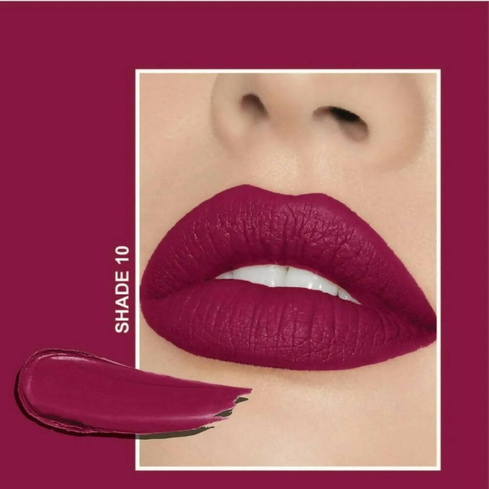 Flicka Tomato Purple Matte Finish Lipstick Shade 10 | Grocsy