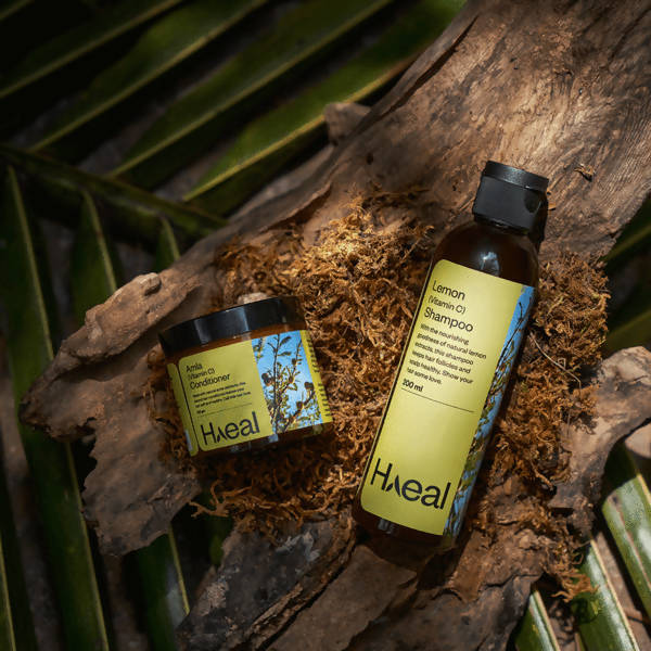 Haeal Lemon Vitamin C Shampoo + Amla Vitamin C Conditioner Combo | Grocsy