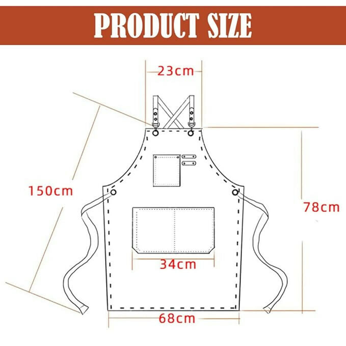 Supvox Waterproof Home Apron - Kitchen And Workshop With Tool Pockets -Black | Grocsy