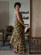 Suta Multi Color Abstract Pure Cotton Saree | Grocsy