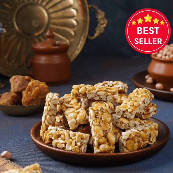 Sweet Karam Coffee Peanut Chikki (Zero White Sugar) | Grocsy