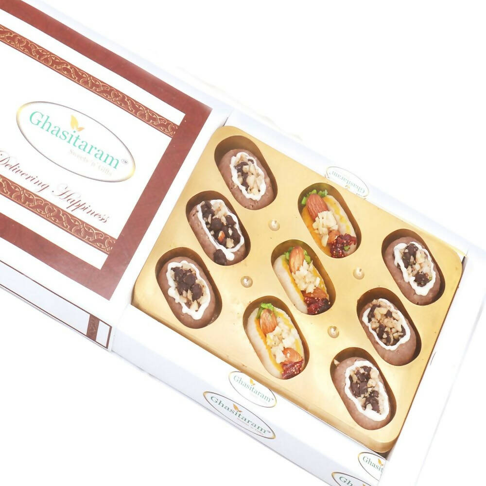 Ghasitaram Assorted Kaju Boats in White Box | Grocsy