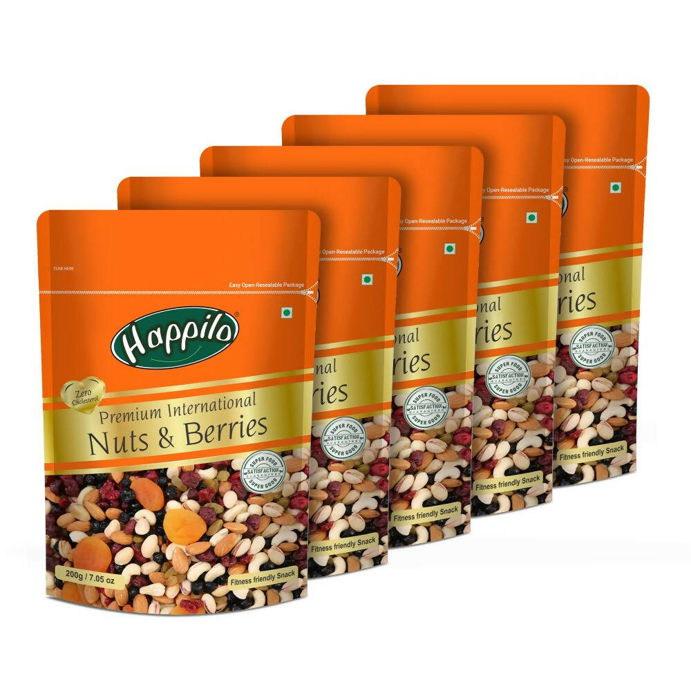 Happilo Healthy & Tasty Premium Nuts and Berries Mix | Grocsy