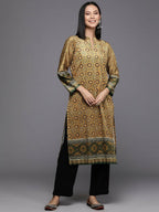 Ahalyaa Women's Traditional wear Kurta - Mustard | Grocsy
