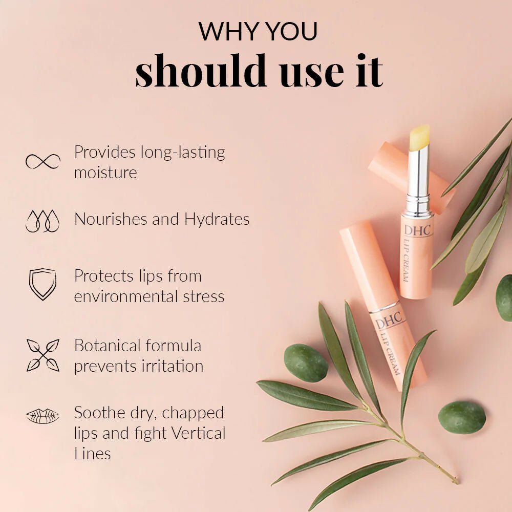 DHC Beauty Lip Cream (Lip Balm) For Dry Chapped Lips - Day Long Moisturizing Lip Mask | Grocsy