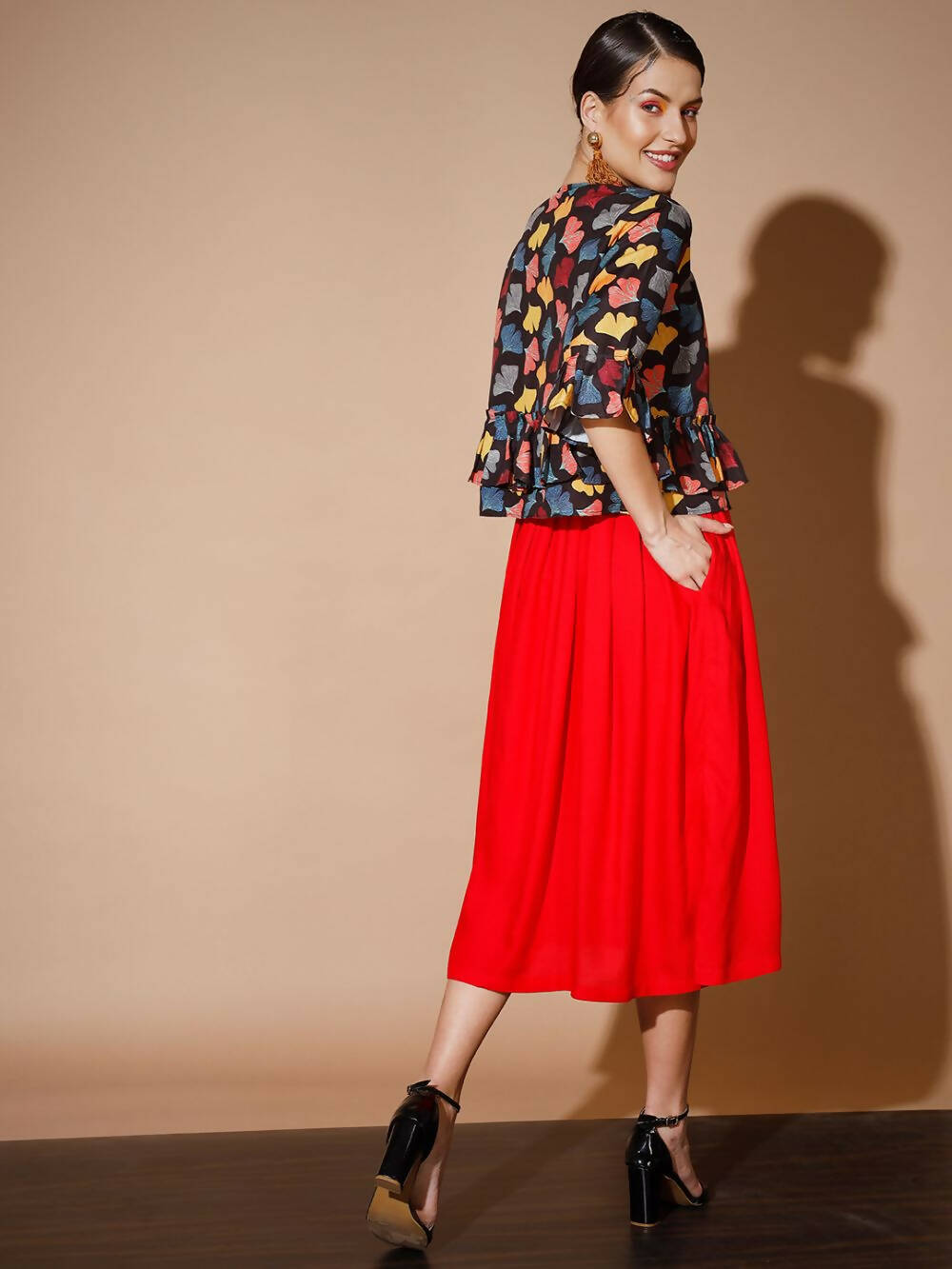 Myshka Women Multi Solid Dresses | Grocsy