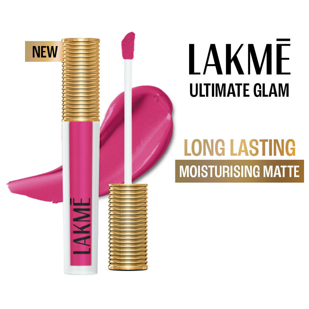 Lakme Ultimate Glam Matte Liquid Lipstick - Pink Prom | Grocsy