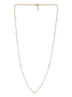 Gold-Toned White Brass Gold-Polished Necklace - Ruby Raang | Grocsy