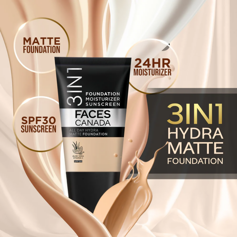 Faces Canada All Day Hydra Matte Mini Foundation - Medium Natural 022 | Grocsy