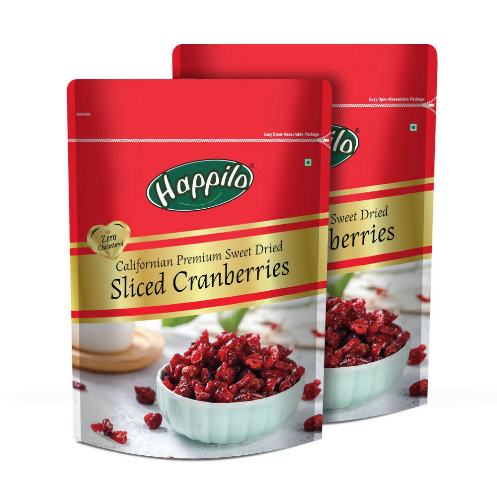 Happilo Premium Californian Sliced Dried Cranberries | Grocsy