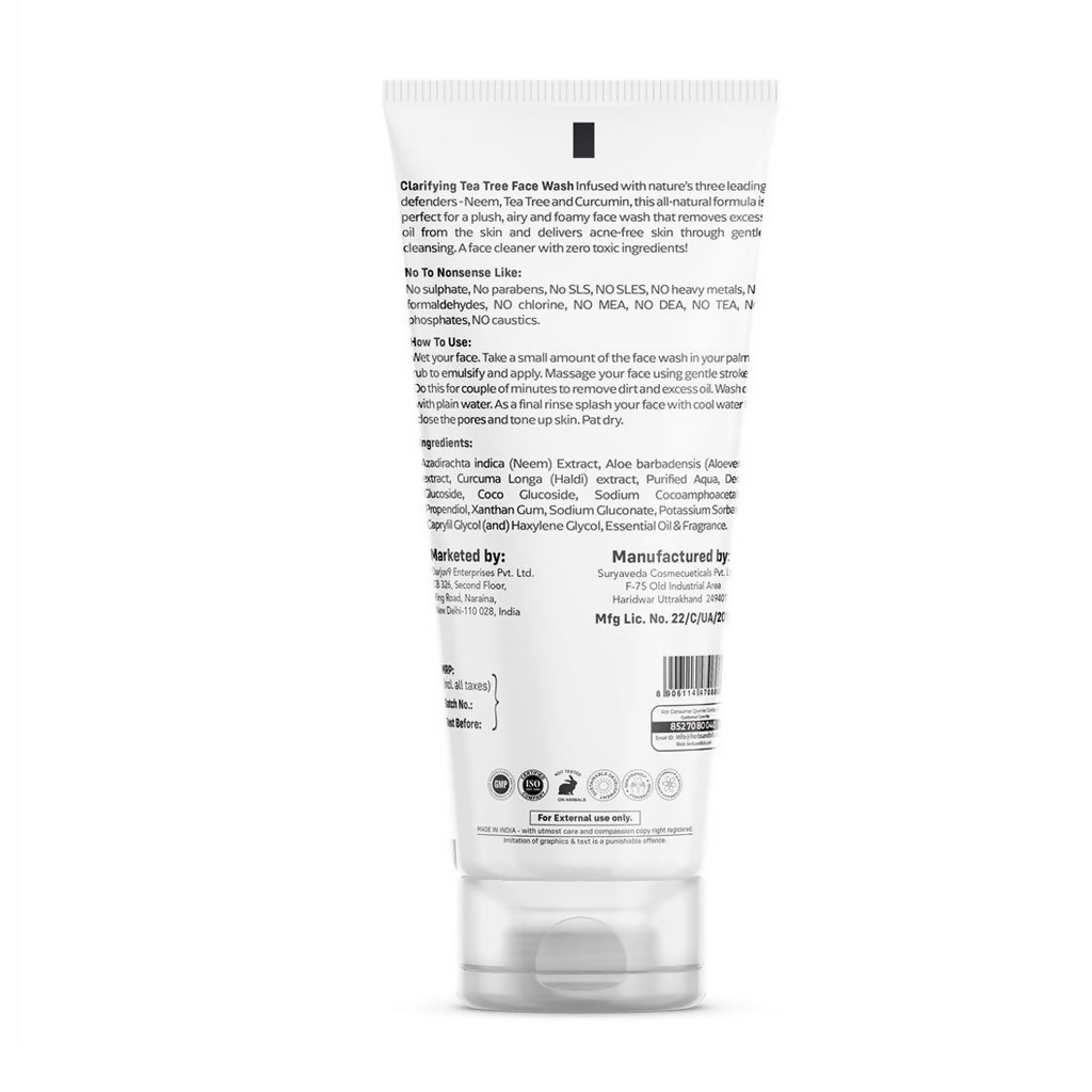Herbs & Hills Clarifying Tea Tree Face Wash | Grocsy