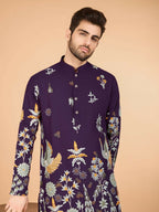 Vastranavya Exclusive Wedding Wear Viscose Rayon Thread Embroidered Work Kurta | Grocsy