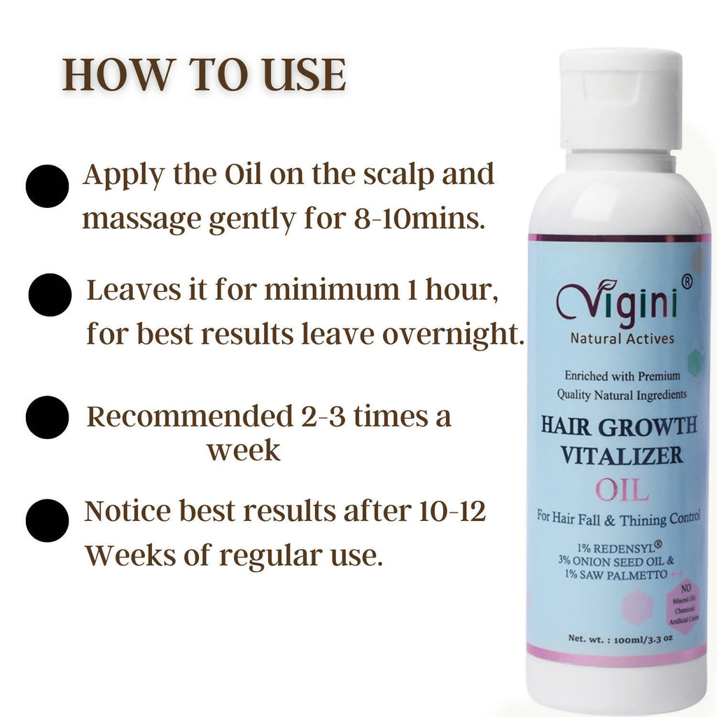 Vigini 1% Redensyl Hair Growth Vitalizer Hair Care Tonic Oil for Men Women | Grocsy