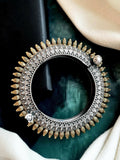 Joban Fashion Silver Brass Dual Tone Ethnic Antique Look Openable Kada | Grocsy