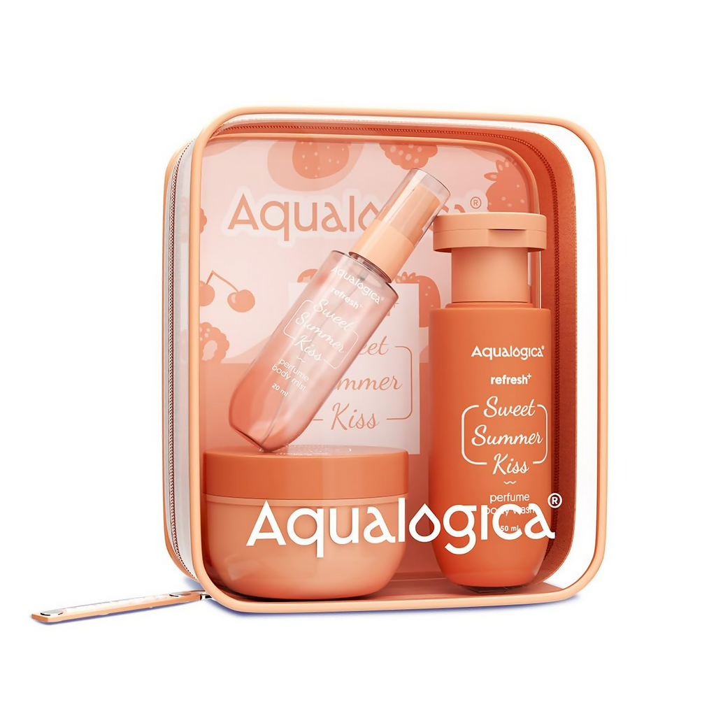 Aqualogica Refresh+ Sweet Summer Kiss Body Care Set Kit | Grocsy