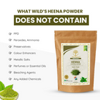 Wild Organic Henna Hair Colour Powder For Smooth Hair Pack | Grocsy