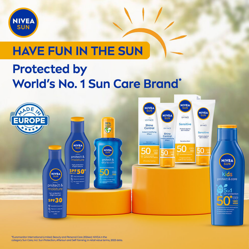 Nivea Sun Shine Control SPF 50 Sunscreen Ultra Matte, No White Cast, Instant UV Protection | Grocsy