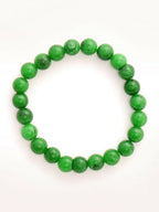 Green Jade Elastic Bracelet - Ruby Raang | Grocsy