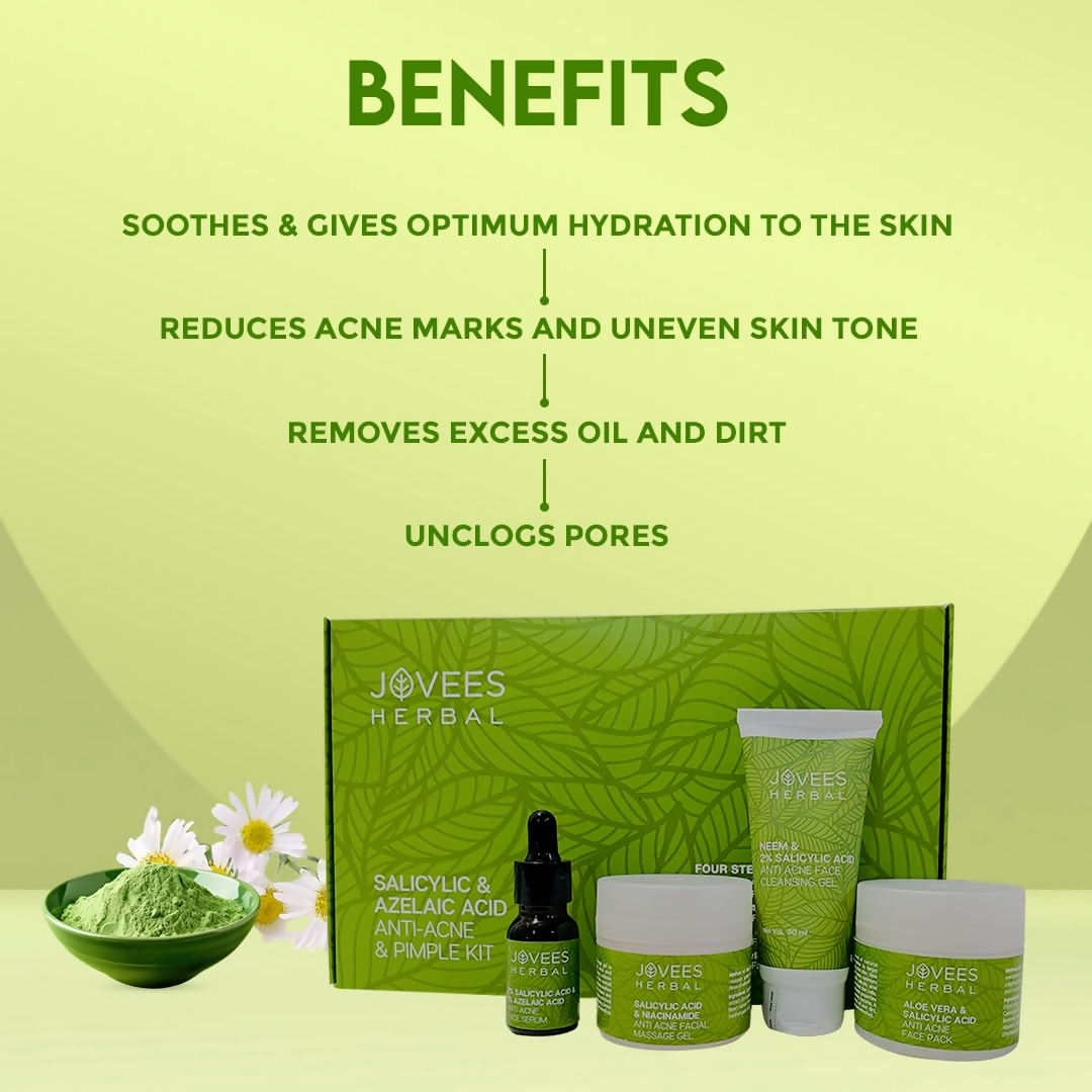Jovees Salicylic & Azelaic Acid Anti-Acne & Pimple Facial Kit | Grocsy