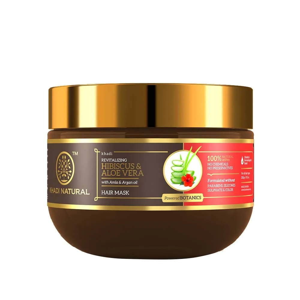 Khadi Natural Hibiscus & Aloe Vera Hair Mask With Amla & Argan Oil | Grocsy