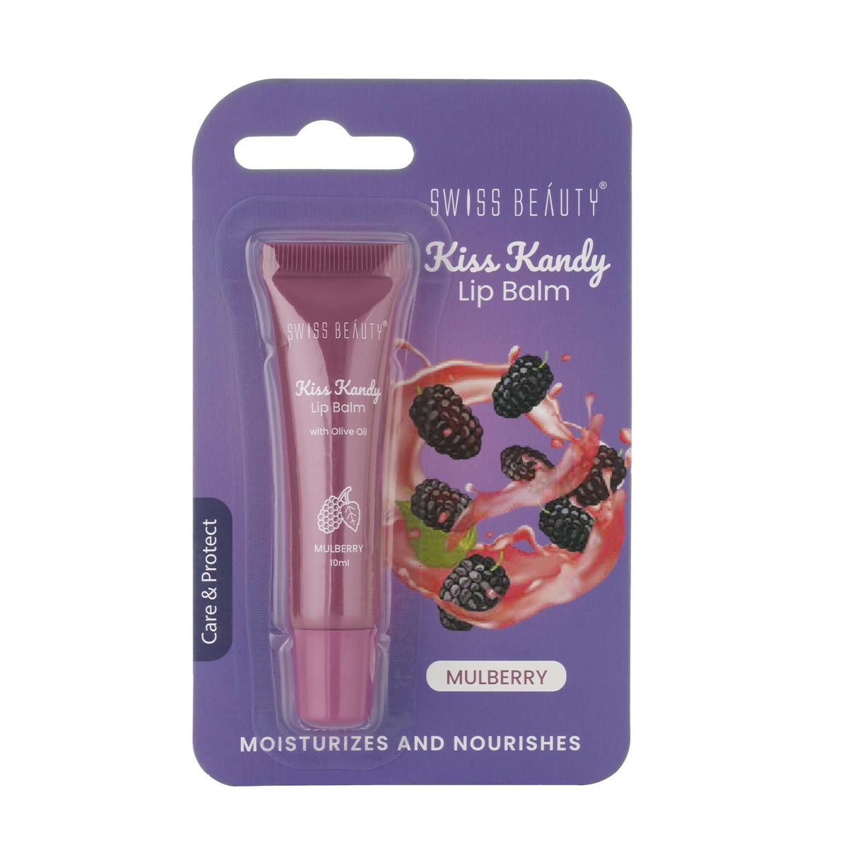 Swiss Beauty Kiss Kandy Lip Balm with Olive Oil - Mulberry | Grocsy