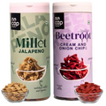 Nocap foods Guilt Free Healthy Chips - Beetroot Cream & Onion,Millet Jalapeno | Grocsy