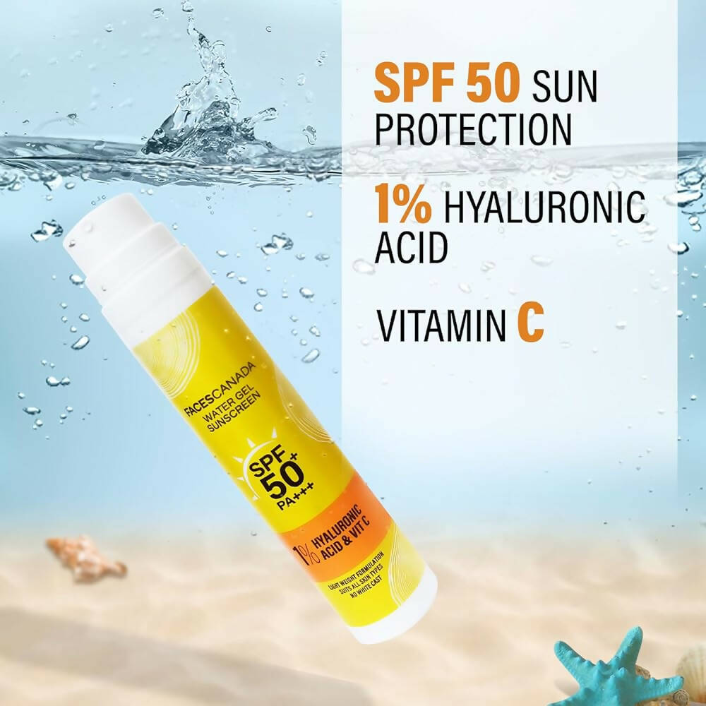 Faces Canada Water Gel Sunscreen SPF 50 PA+++ | Grocsy