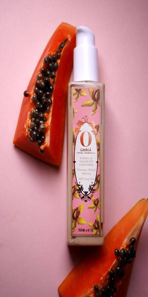 Ohria Ayurveda Papaya & Yoghurt Facial Cleanser | Grocsy