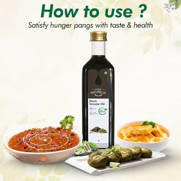 Farm Naturelle Wood Pressed Black Sesame Oil | Grocsy
