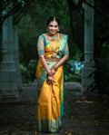 Arfa Fashion House Mustered With Contrast Border Lichi Silk Jacquard Work Saree | Grocsy