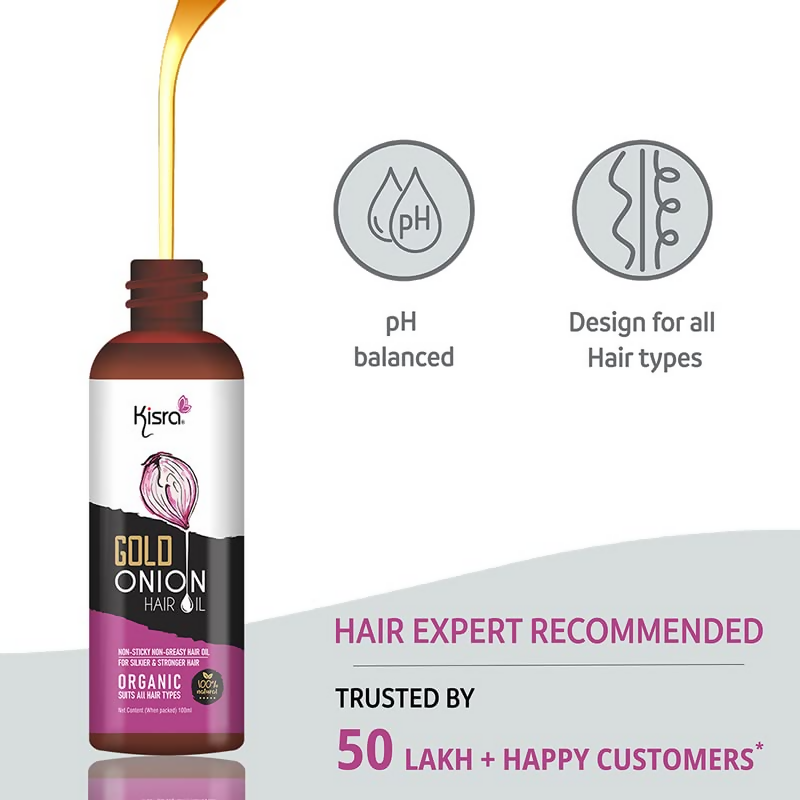 Kisra Gold Organic Onion Hair Oil | Grocsy
