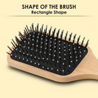 Bronson Professional Wooden Paddle Hair Brush With Strong & Flexible Nylon Bristles | Grocsy