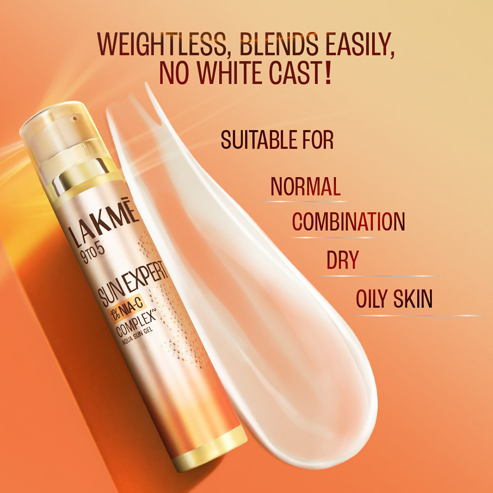 Lakme 9To5 Sun Expert 1% Nia-Vit C Sunscreen, Spf 50 Pa++++++ | Grocsy