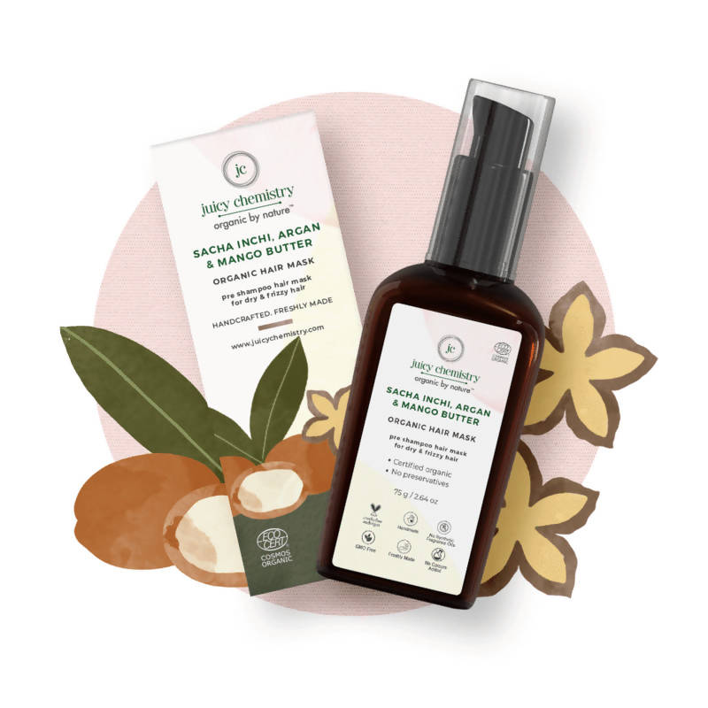 Juicy Chemistry Sacha Inchi, Argan & Mango Butter Hair Mask | Grocsy