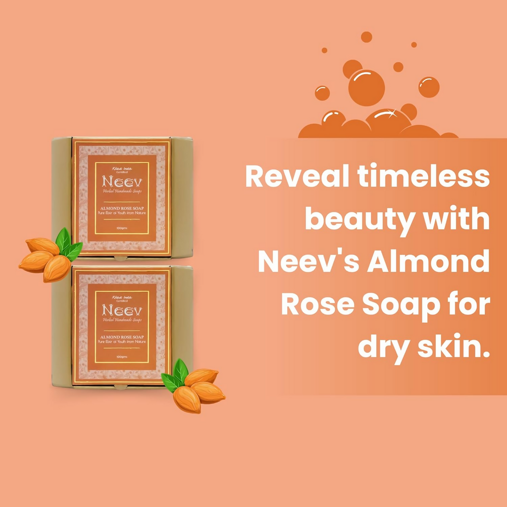 Neev Herbal Handmade Soaps Almond Rose Soap | Grocsy