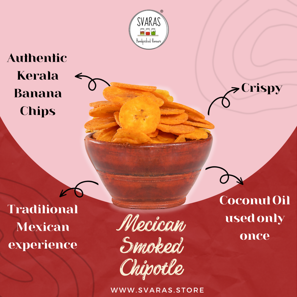 Svaras Kerala Banana Chips Smoked Chipotle | Grocsy