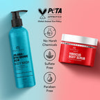 Botanic Hearth Jojoba Hyaluronic Bobywash & Hibiscus Scrub Combo | Grocsy
