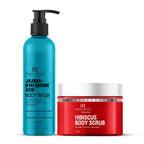 Botanic Hearth Jojoba Hyaluronic Bobywash & Hibiscus Scrub Combo | Grocsy