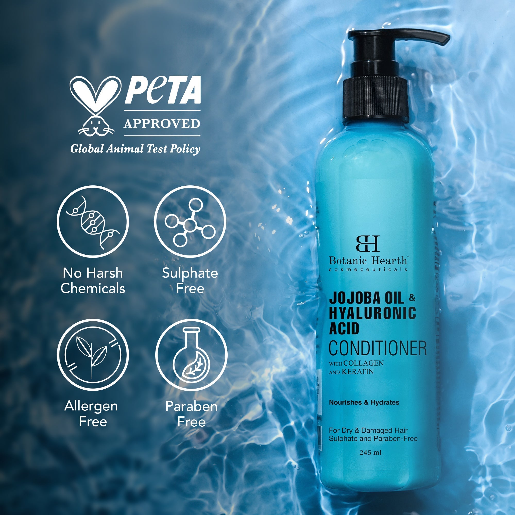 Botanic Hearth Jojoba Oil & Hyaluronic Acid Conditioner | Grocsy
