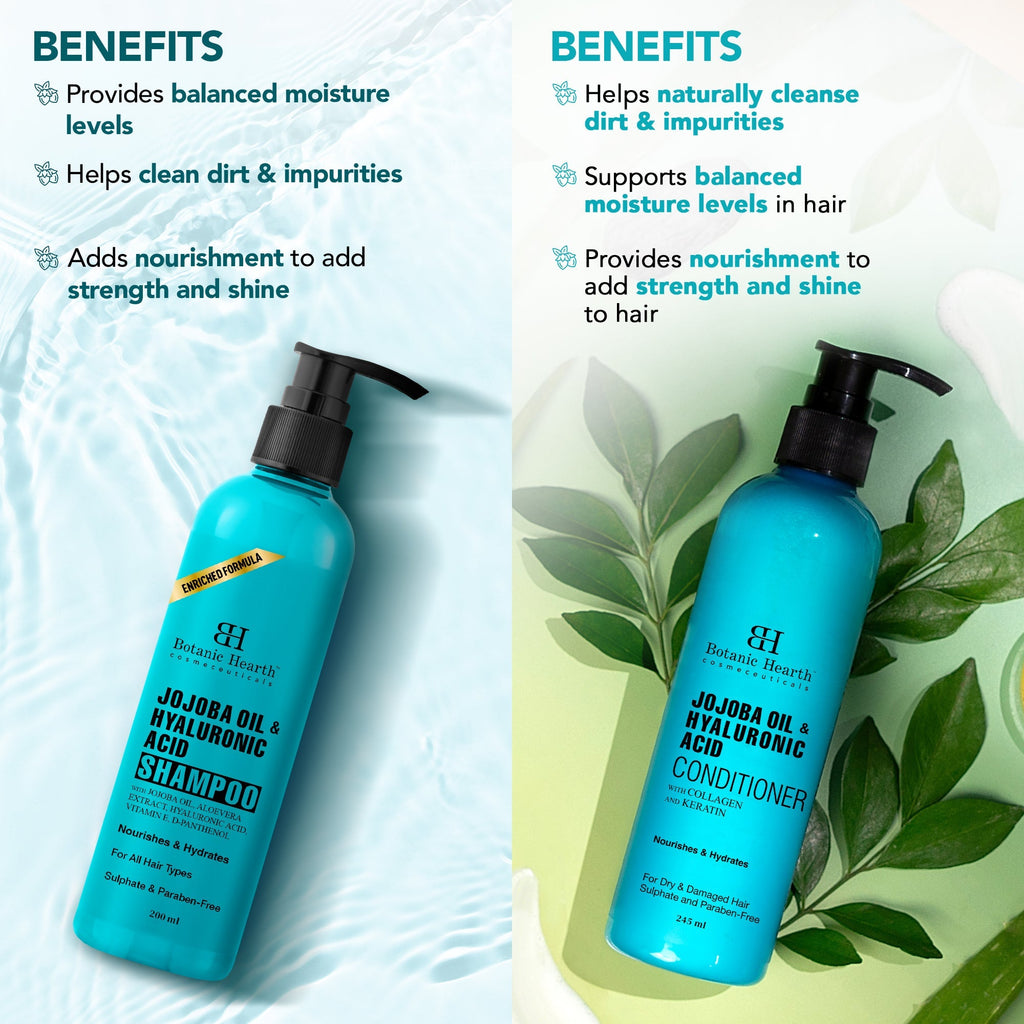 Botanic Hearth Jojoba & Hyaluronic Acid - Shampoo & Conditioner Set | Grocsy