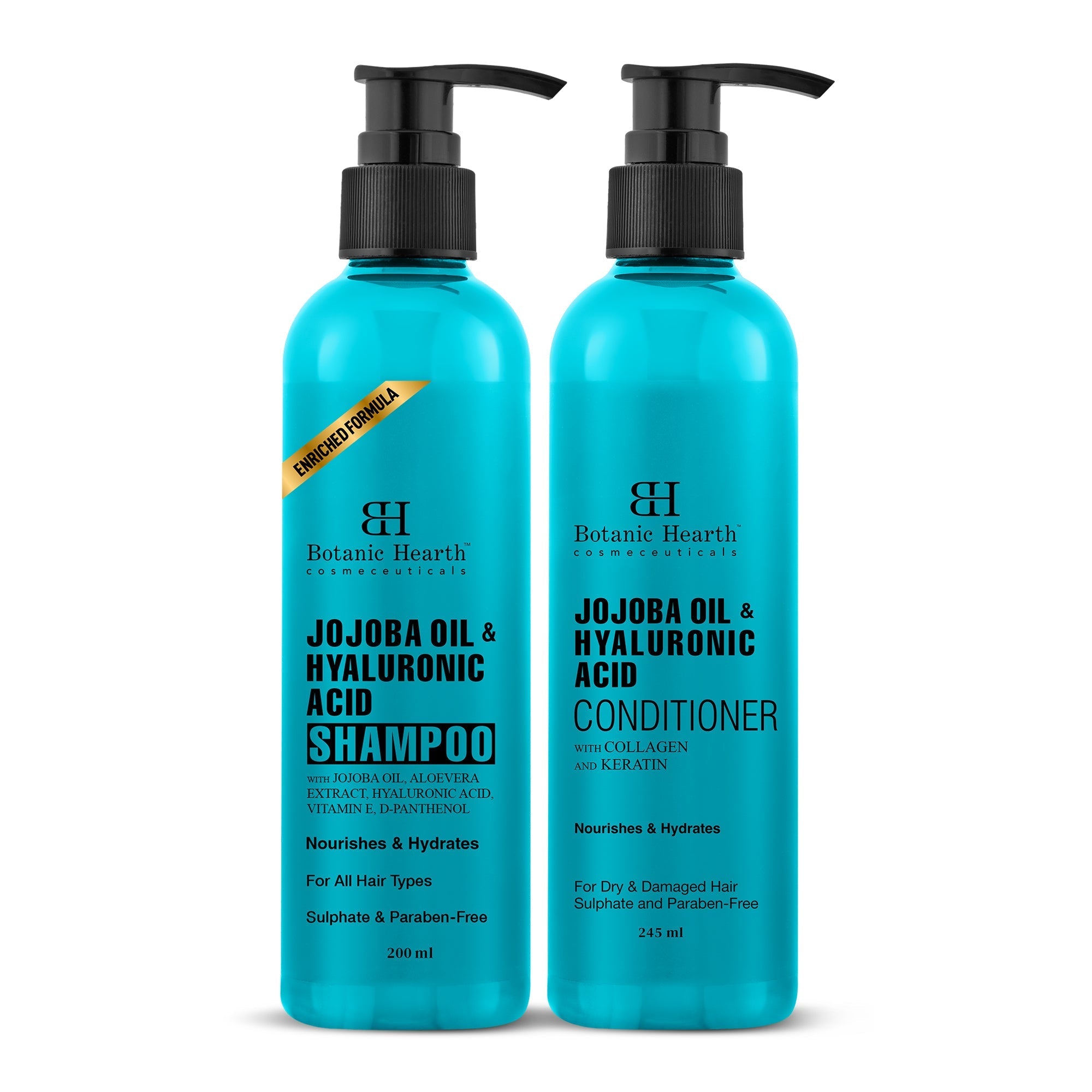 Botanic Hearth Jojoba & Hyaluronic Acid - Shampoo & Conditioner Set | Grocsy