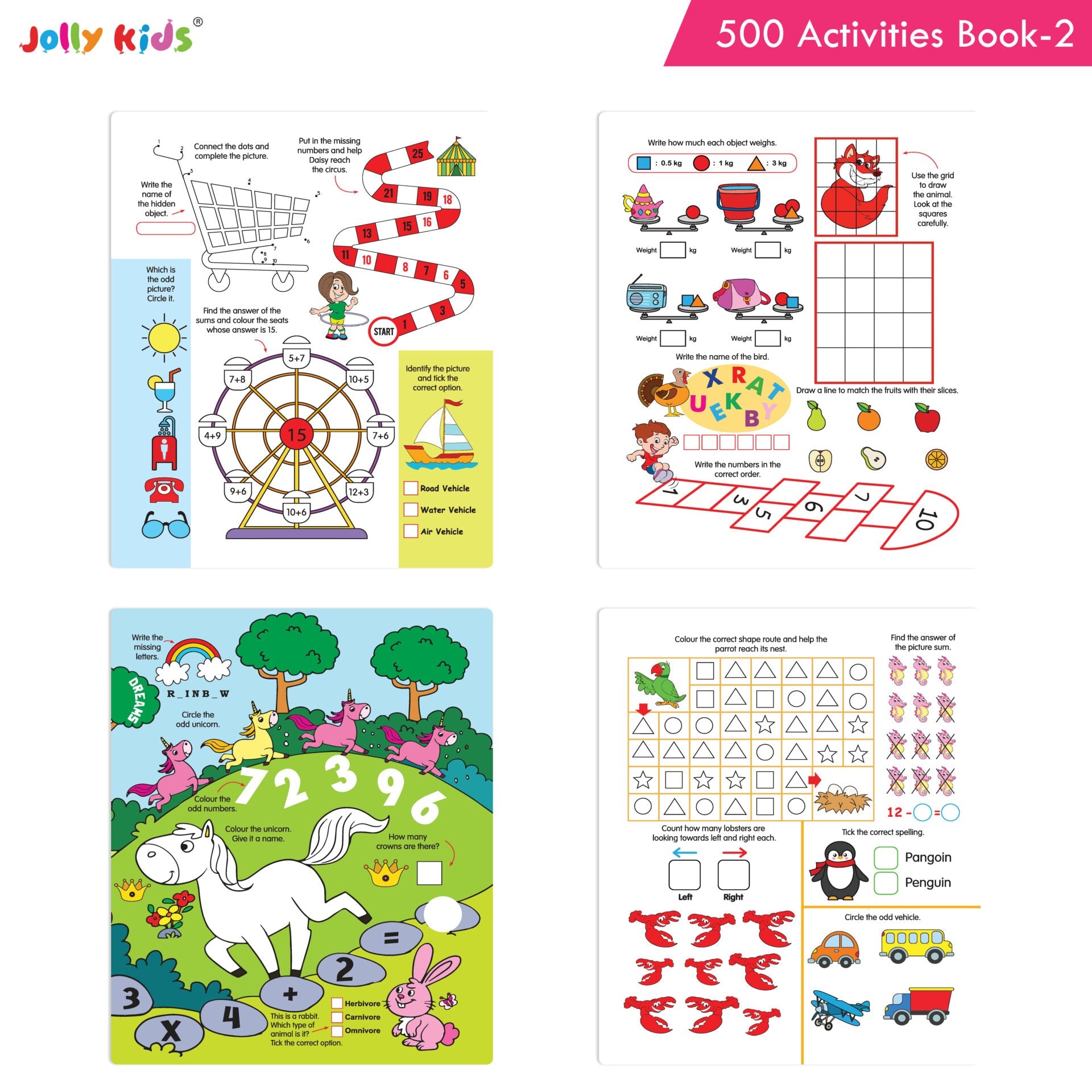 Jolly Kids 500 Activities Book 2 | Grocsy