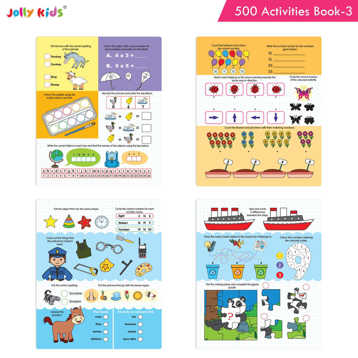 Jolly Kids 500 Activities Book 3 | Grocsy