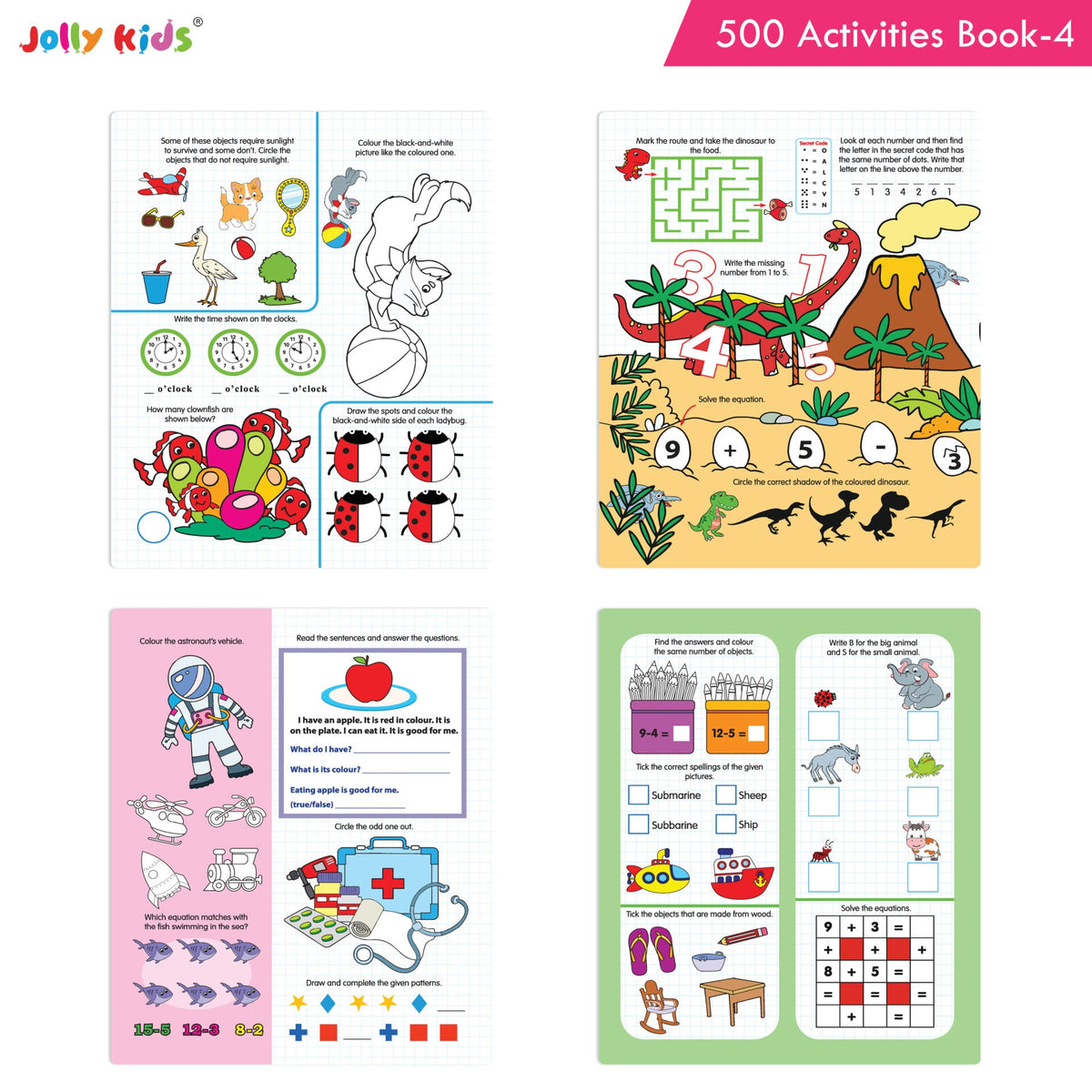 Jolly Kids 500 Activities Book 4 | Grocsy