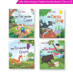 Jolly Kids Aesop’s Fables English Short Stories Book 3 Set of 4 for Little Children| Ages 3 – 6 Years| Moral Stories | Grocsy