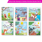 Jolly Kids Aesop's Fables Stories Books A Set of 6| Bedtime Moral Stories For Kids Ages 3-6 Years | Grocsy