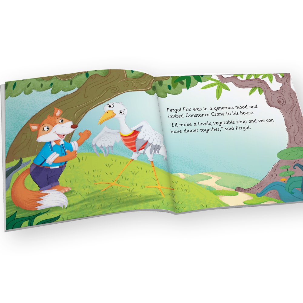 Jolly Kids Aesop's Fables Stories Books B Set of 6| Bedtime Moral Stories For Kids Ages 3-6 Years | Grocsy