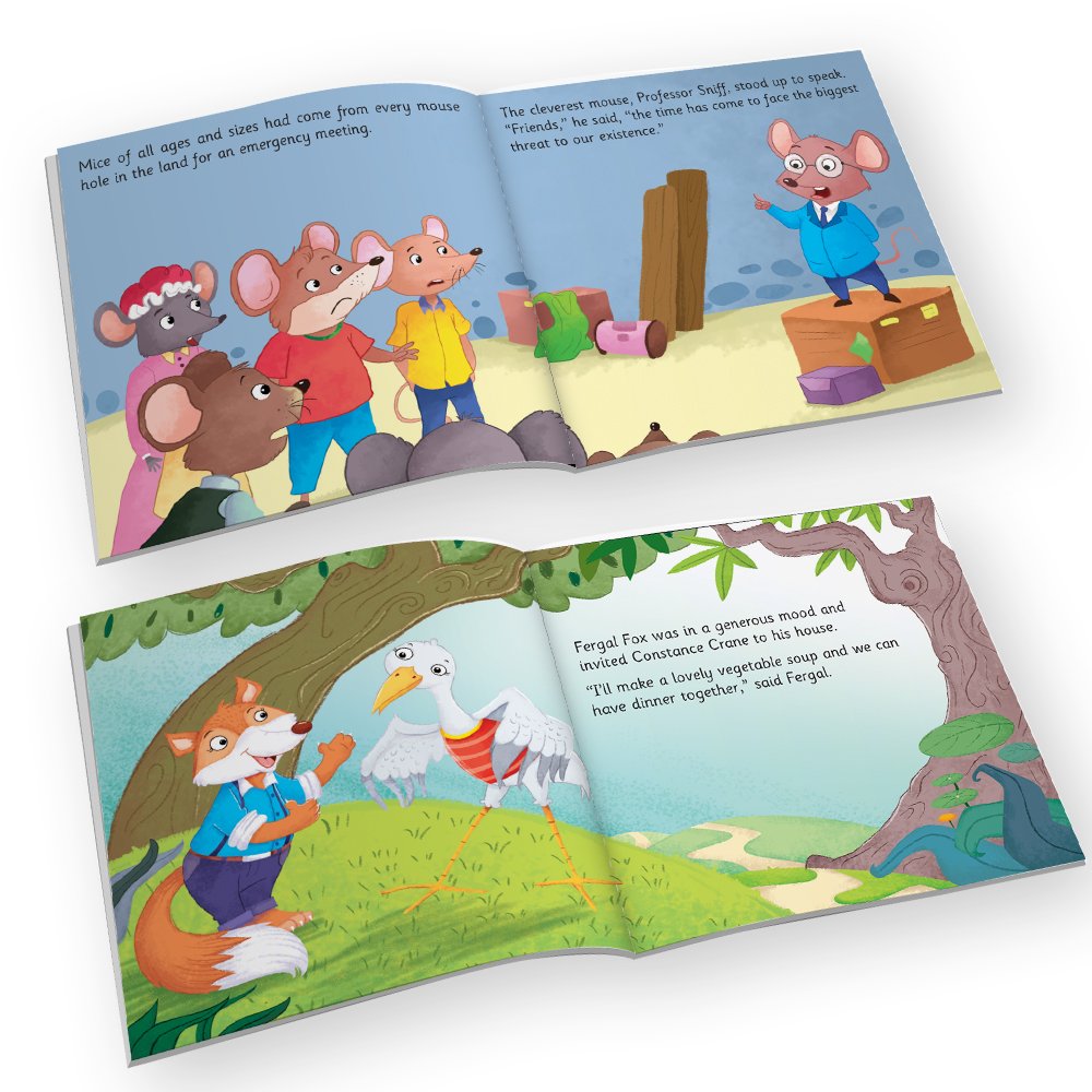 Jolly Kids Aesop's Fables Stories Books Set of 12 for Kids Ages 3-6 Years| Bedtime Moral Stories | Grocsy