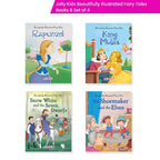 Jolly Kids Beautifully Illustrated Fairy Tales Books B Set of 4 For Kids Ages 3-8 Years| Magical Gift Stories Book | Grocsy
